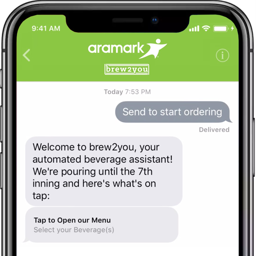 Fans can order beverages using their iPhone without missing a minute of on-field action.